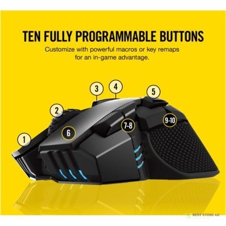 Corsair IRONCLAW RGB WIRELESS Wireless / Wired, 18000 DPI, Połączenie bezprzewodowe, Możliwość ładowania, Czarny Corsair IRONCLAW RGB WIRELESS Wireless / Wired, 18000 DPI, Połączenie bezprzewodowe, Możliwość ładowania, Czarny