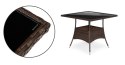Komplet mebli ogrodowych z rattanu 4 krzesła i stolik ze szklanym blatem PREGASIO