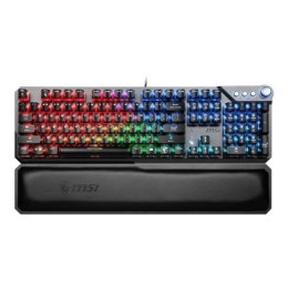 MSI VIGOR GK71 SONIC RED US Klawiatura gamingowa, USB, podświetlenie LED RGB, US, przewodowa, czarna