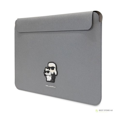 Karl Lagerfeld NFT Saffiano Karl & Choupette Sleeve - Etui na notebook 14" (Srebrny) Karl Lagerfeld NFT Saffiano Karl & Choupette Sleeve - Etui na notebook 14" (Srebrny)