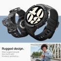 Spigen Rugged Armor Pro - Pasek + etui do Samsung Galaxy Watch 6 44 mm (Czarny)