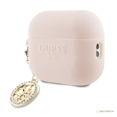 Guess 3D Rubber 4G Diamond Charm - Etui AirPods Pro 2 (Różowy) Guess 3D Rubber 4G Diamond Charm - Etui AirPods Pro 2 (Różowy)