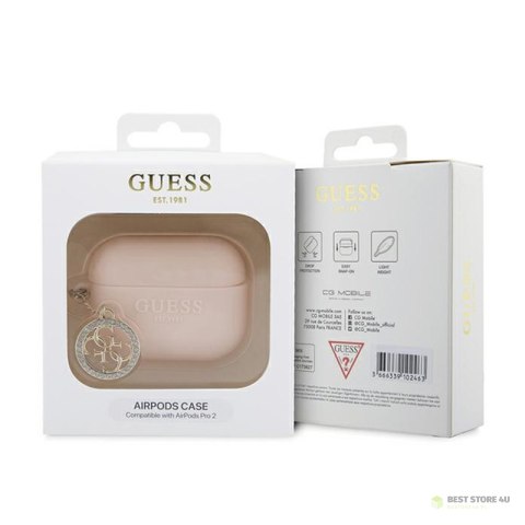Guess 3D Rubber 4G Diamond Charm - Etui AirPods Pro 2 (Różowy) Guess 3D Rubber 4G Diamond Charm - Etui AirPods Pro 2 (Różowy)