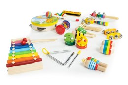Zestaw drewnianych instrumentów dla dzieci 14 instrumentów