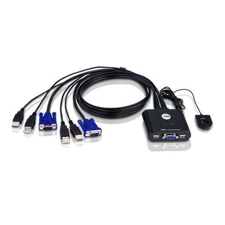 Image of Aten 2-Port USB VGA Cable KVM Switch with Remote Port Selector